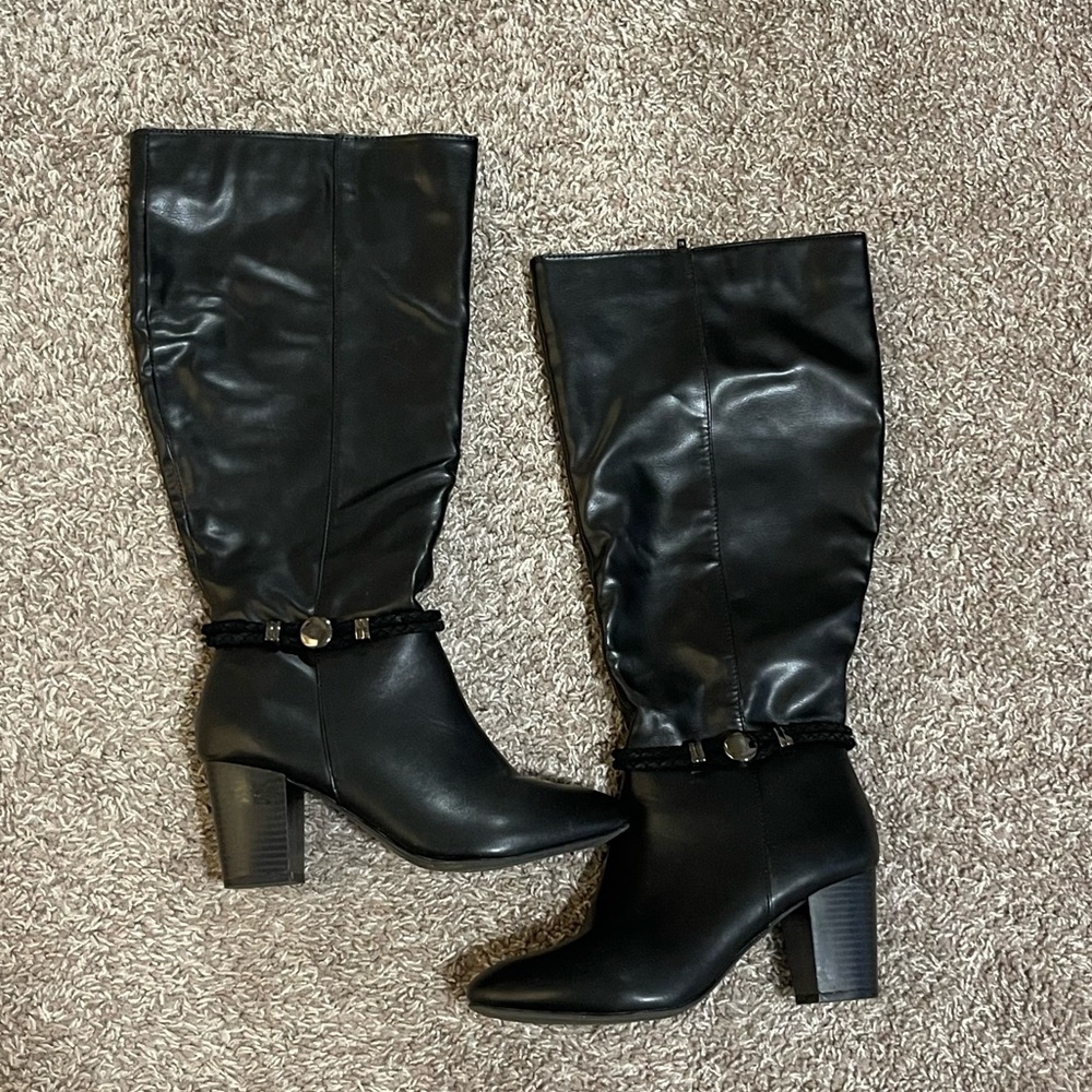 Black Knee High Boots